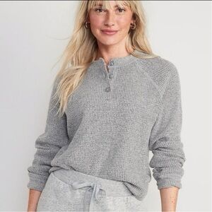 waffle knit Henley tees